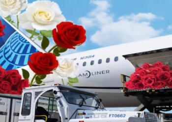 Flowers and chocolates delivered by air to celebrate valentine’s day