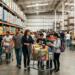What was the behavior of wholesale and retail businesses in February?