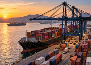 Container handling, with slight progress in cumulative total; pace slows in August