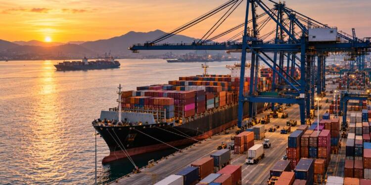Container handling, with slight progress in cumulative total; pace slows in August
